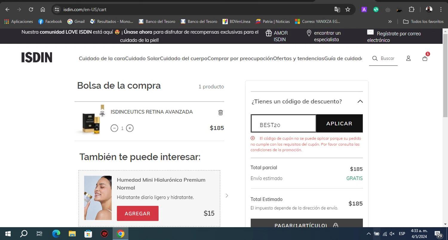How to apply ISDIN coupon code